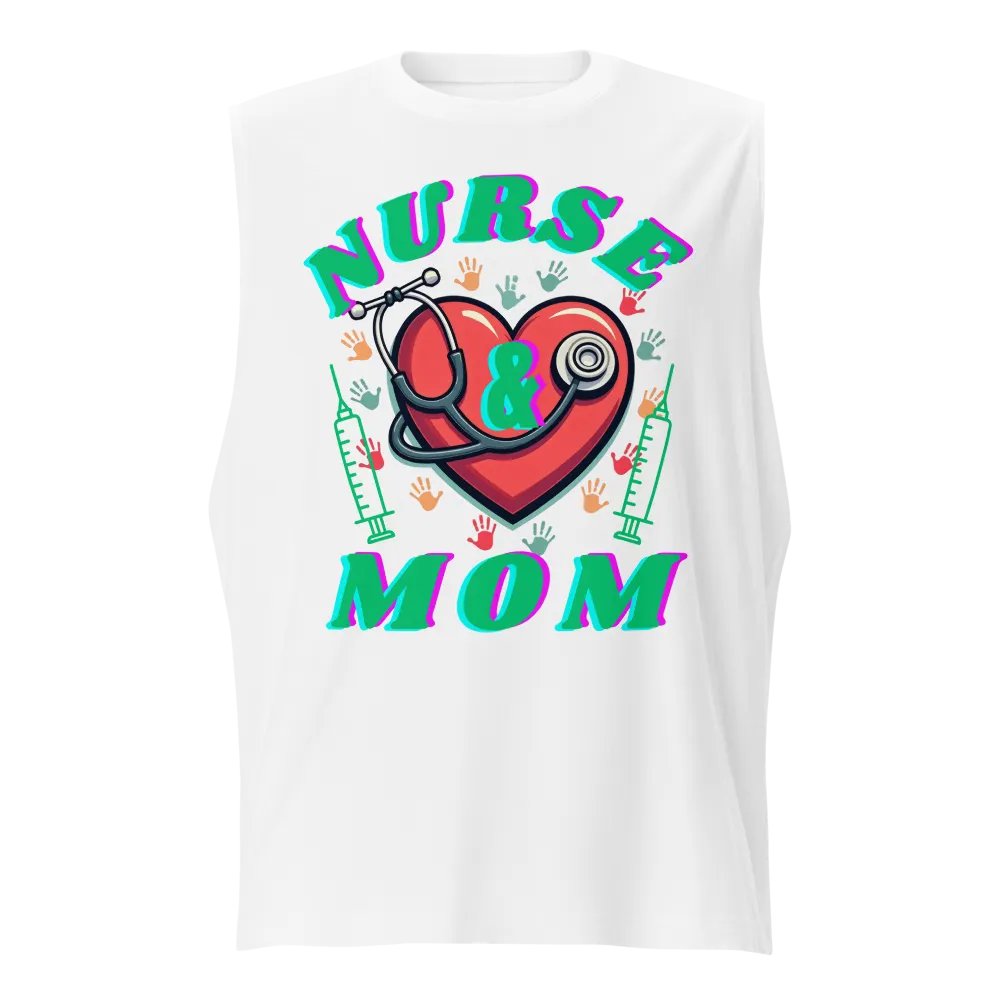 Nurse & Mom Heart Muscle Tank product image (5)