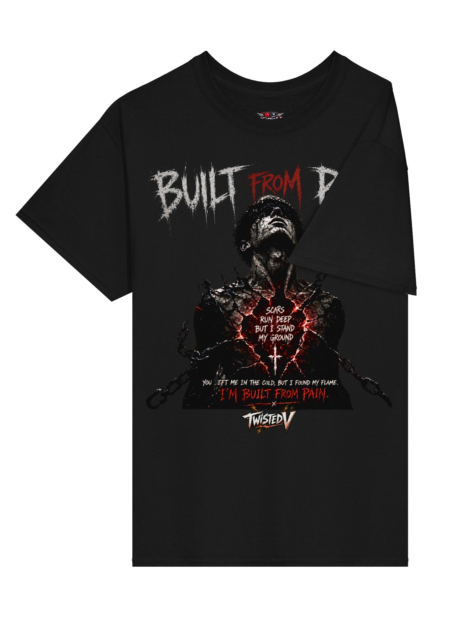 Built from Pain - Twisted V T-shirt product image (3)