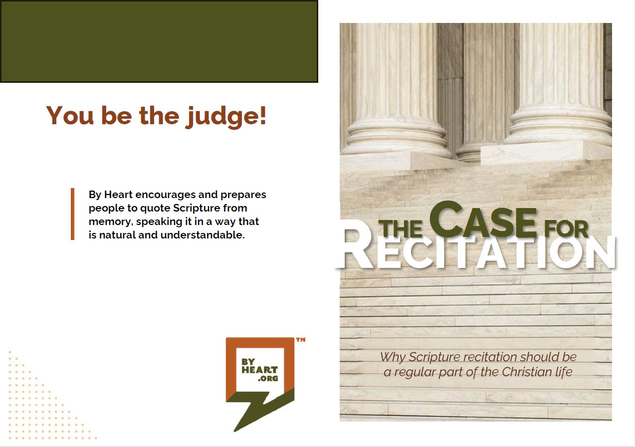 The Case for Recitation promo booklet - English product image (2)