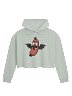 Silly Steve Front Logo Cropped Hoodie