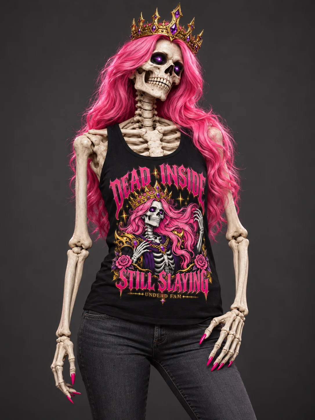 Womans Dead Inside Still Slaying Tank product image (1)