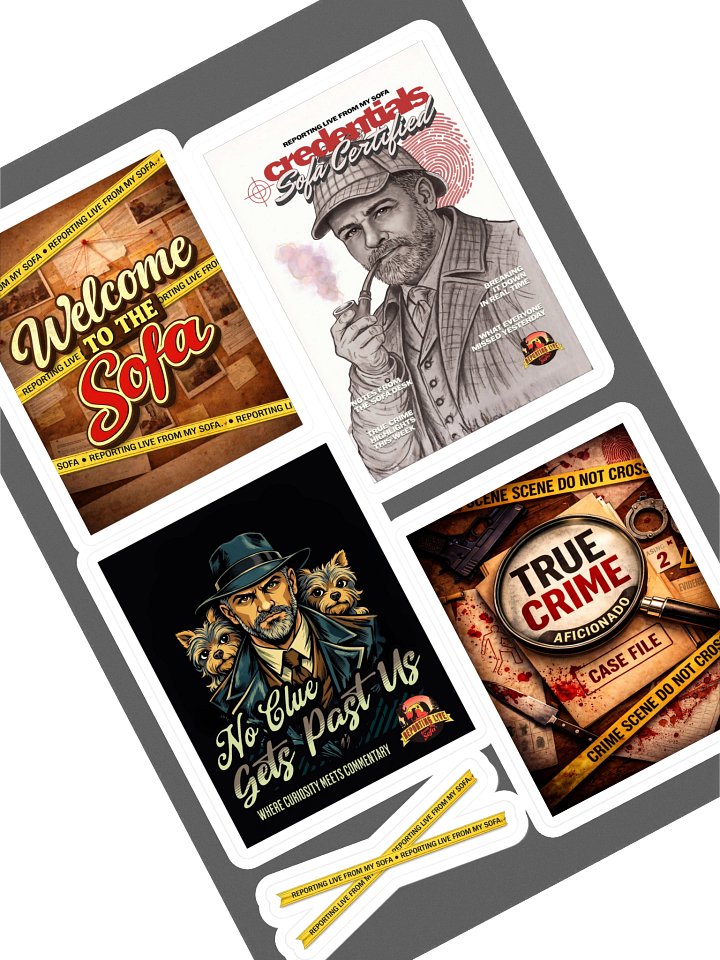 Sofa Squad True Crime Sticker Set product image (1)