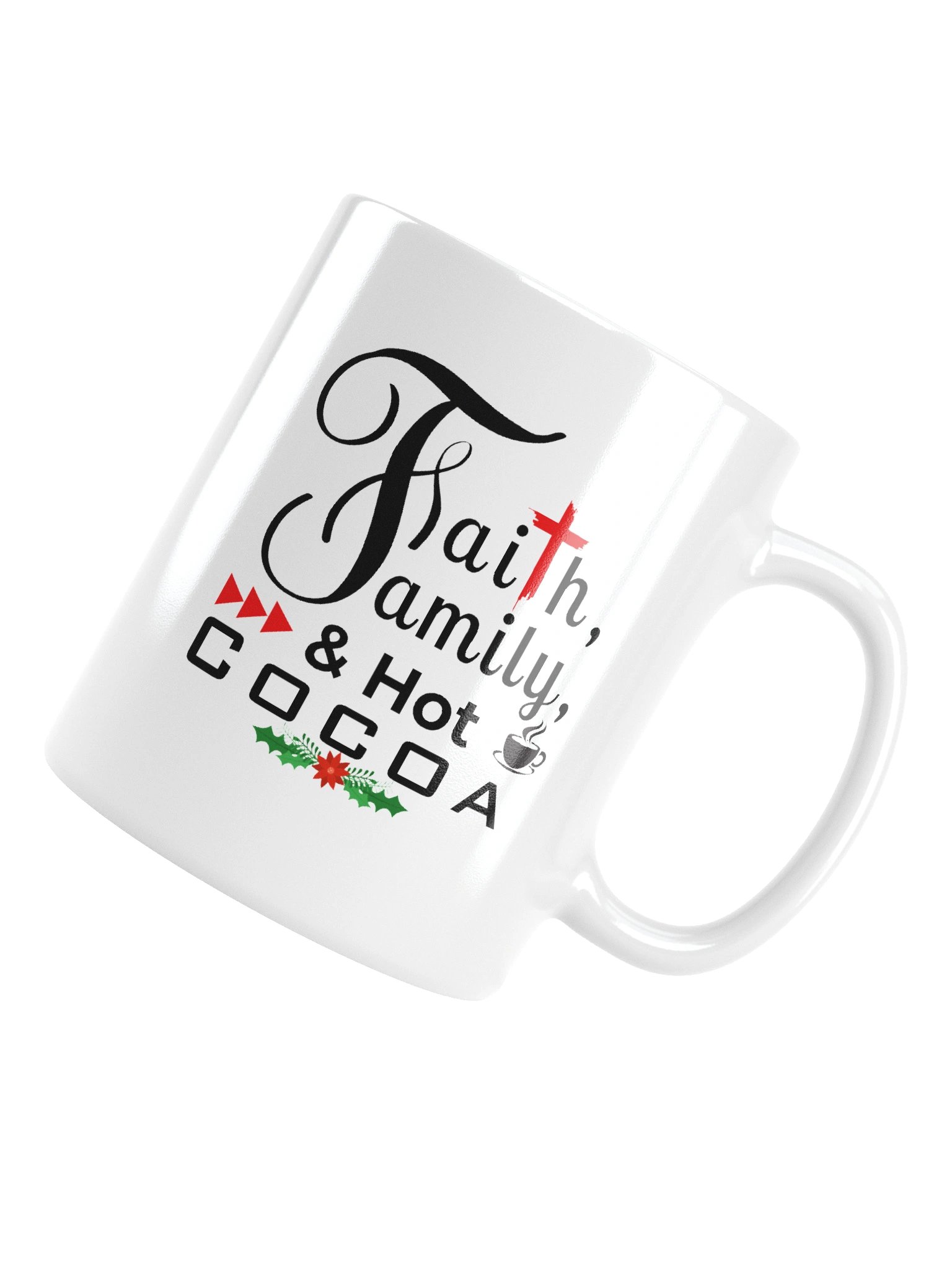 Faith, Family & Hot Cocoa Ceramic Mug | Christian Christmas Mug | Holiday Gift for Believers & Moms product image (14)