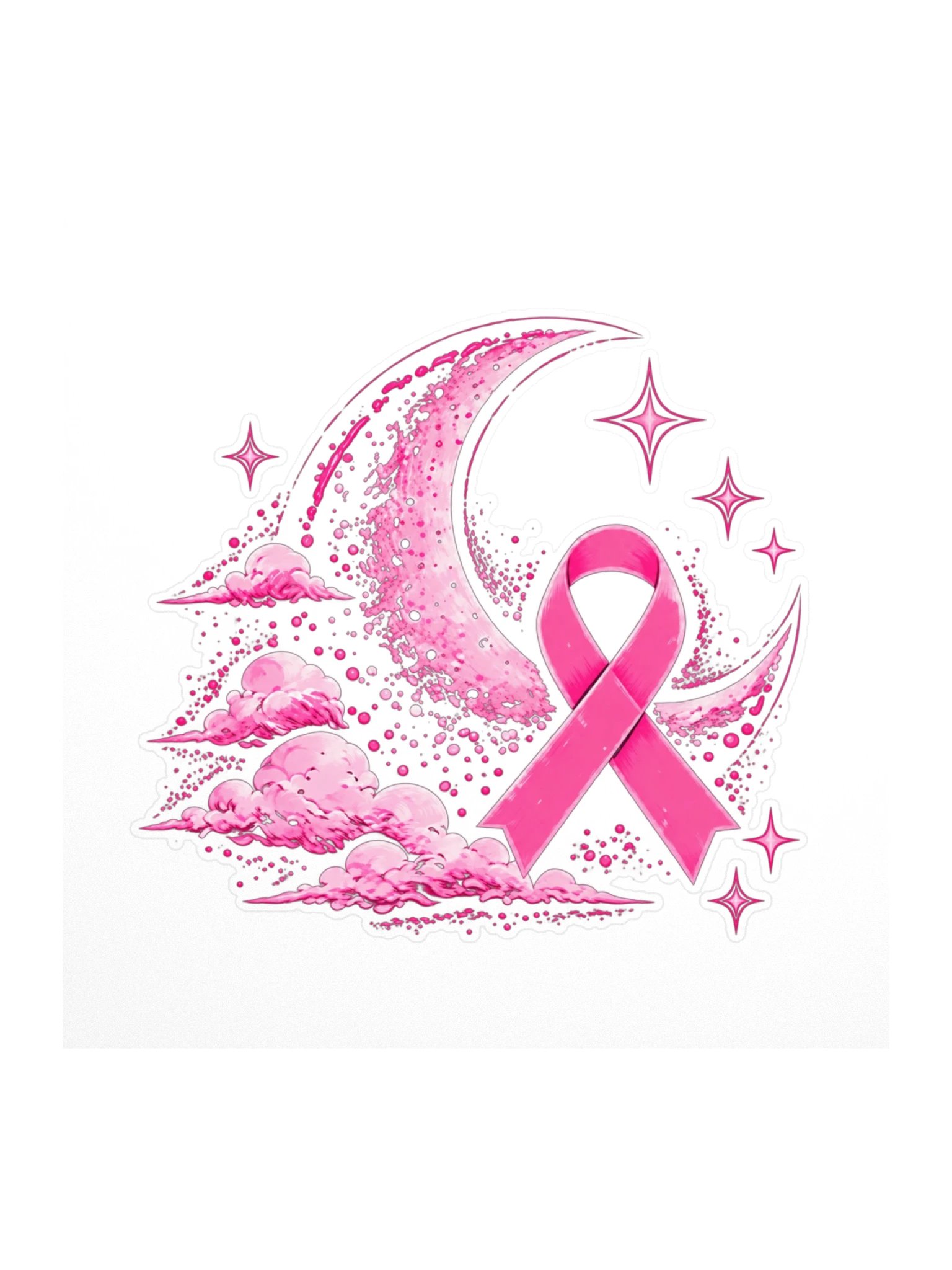 $PINK COIN Crescent Sticker product image (1)