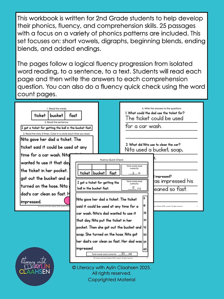 2nd Grade Reading Passages to Build Fluency and Comprehension Skills product image (2)