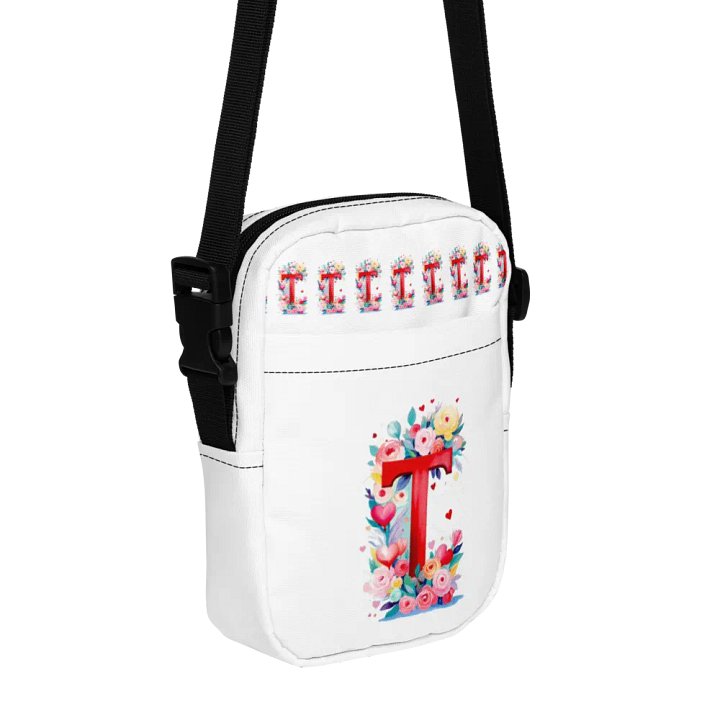 Valentine’s Monogram Letter T(4) White Cross Body Bag product image (1)
