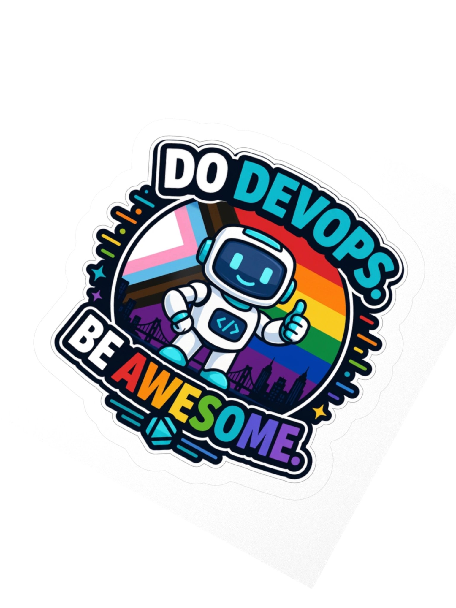 Do DevOps. Be Awesome. Robot Sticker product image (6)