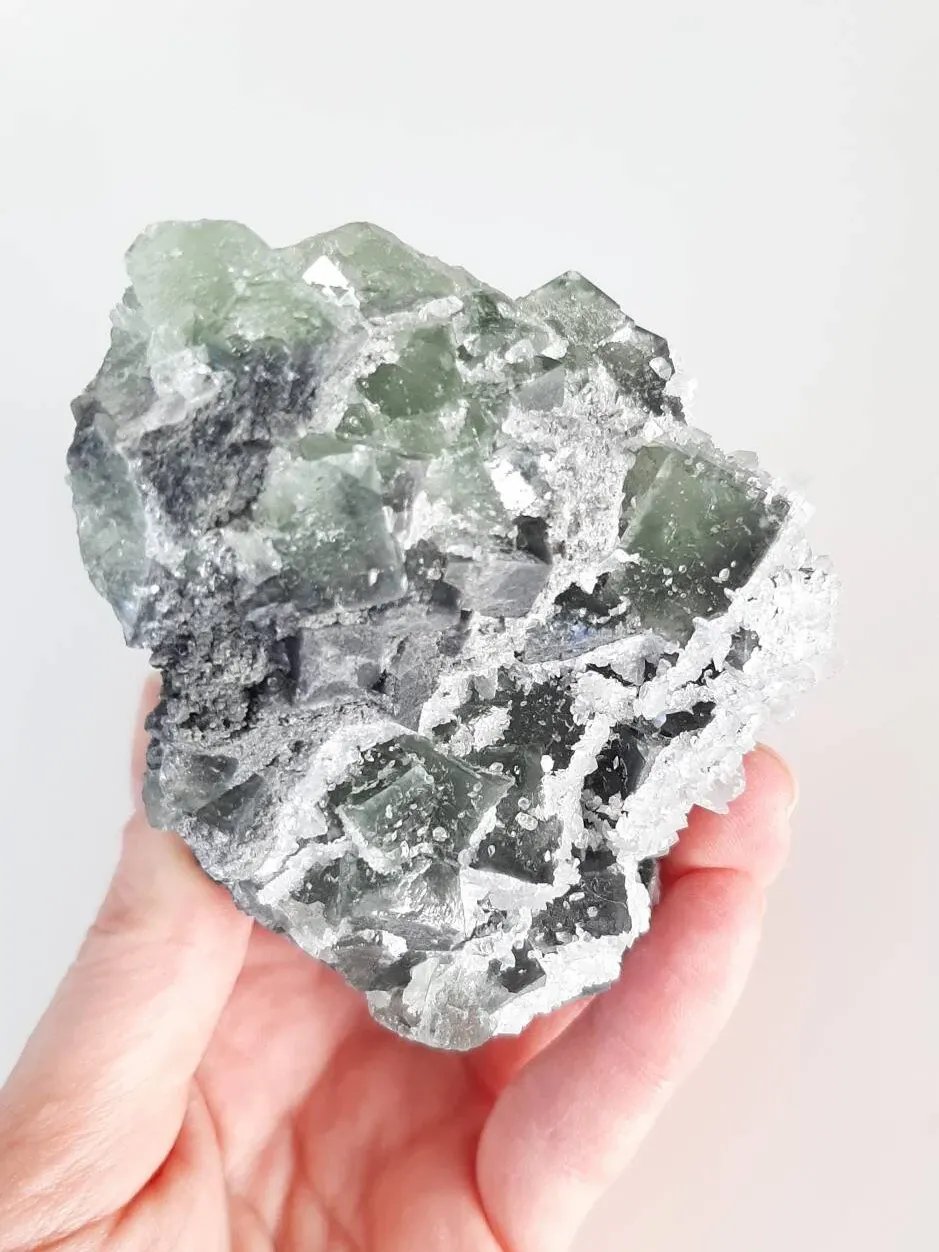 Fluorite & calcite crystal cluster product image (5)