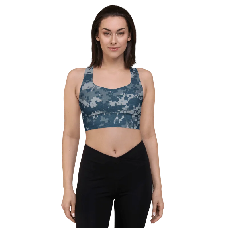 U.S. Navy Camouflage Longline Sports Bra product image (1)