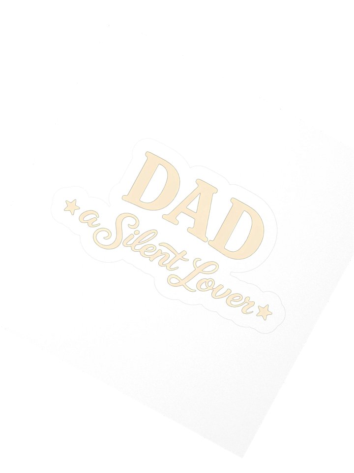 Dad A Silent Lover Minimalist Kiss-Cut Sticker product image (7)