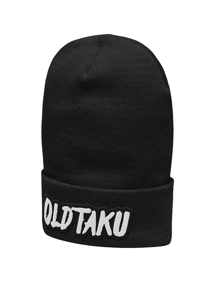 Bold White 'OLDTAKU' Cuffed Beanie product image (16)