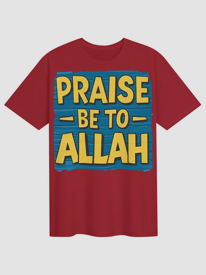 Praise Be To Allah Collector Shirt | Bold Cartoon Typography | Timeless Islamic Joy product image (2)