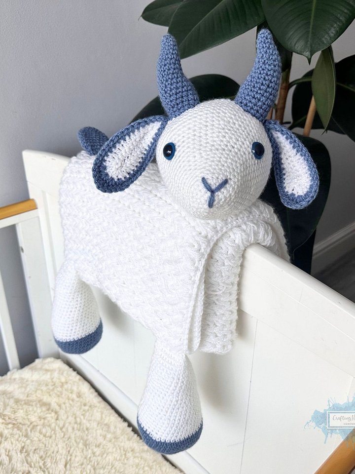 Goat Baby Blanket Crochet Pattern | Foldable Pram Toy (PDF Pattern) product image (1)