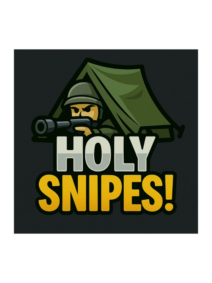 HOLY SNIPES! Cartoon Sniper Kiss Cut Sticker product image (1)