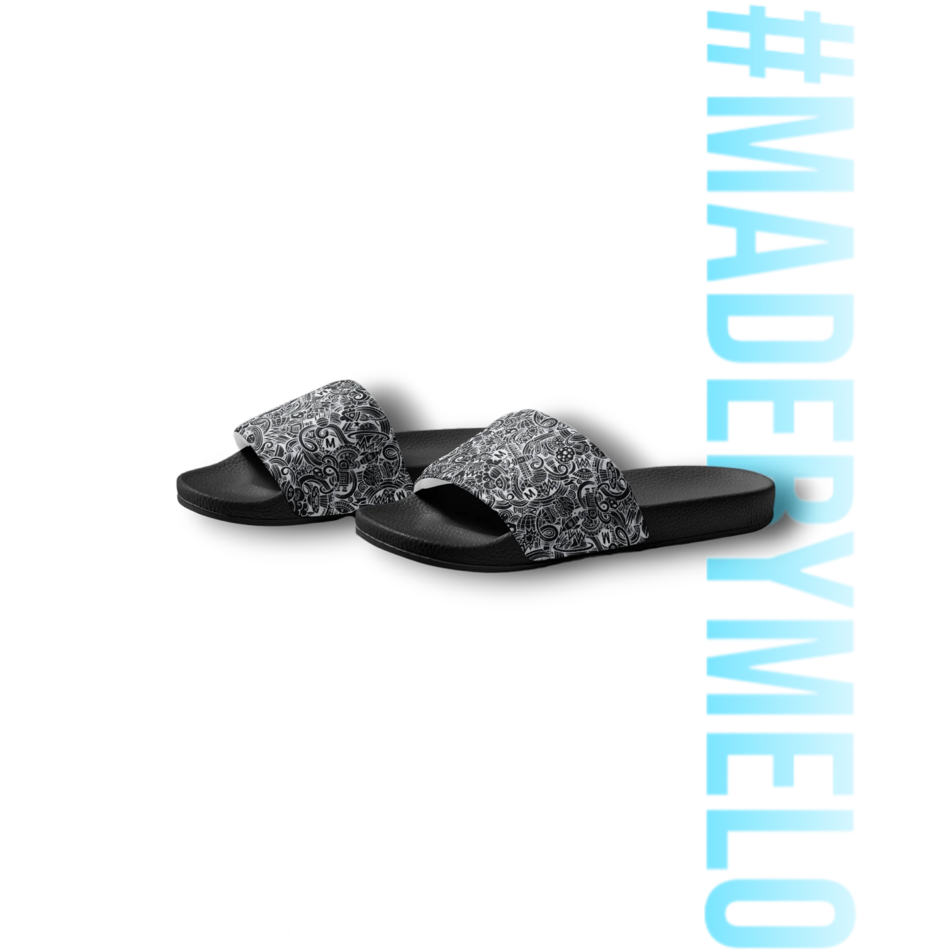 Dark Space Scribble - Men's Slides | #MadeByMELO product image (5)