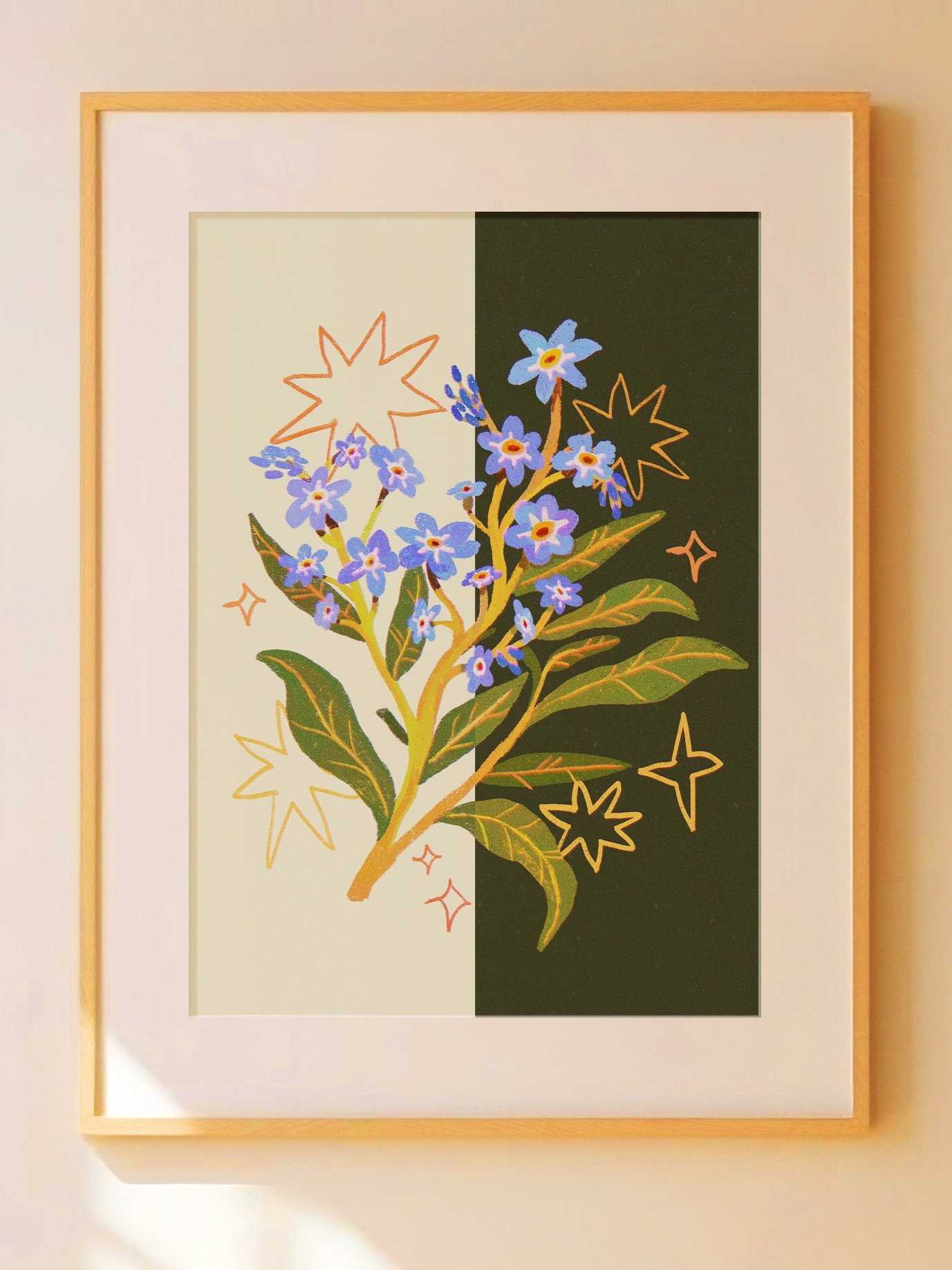 Day to Night Forget-me-not - Print product image (1)