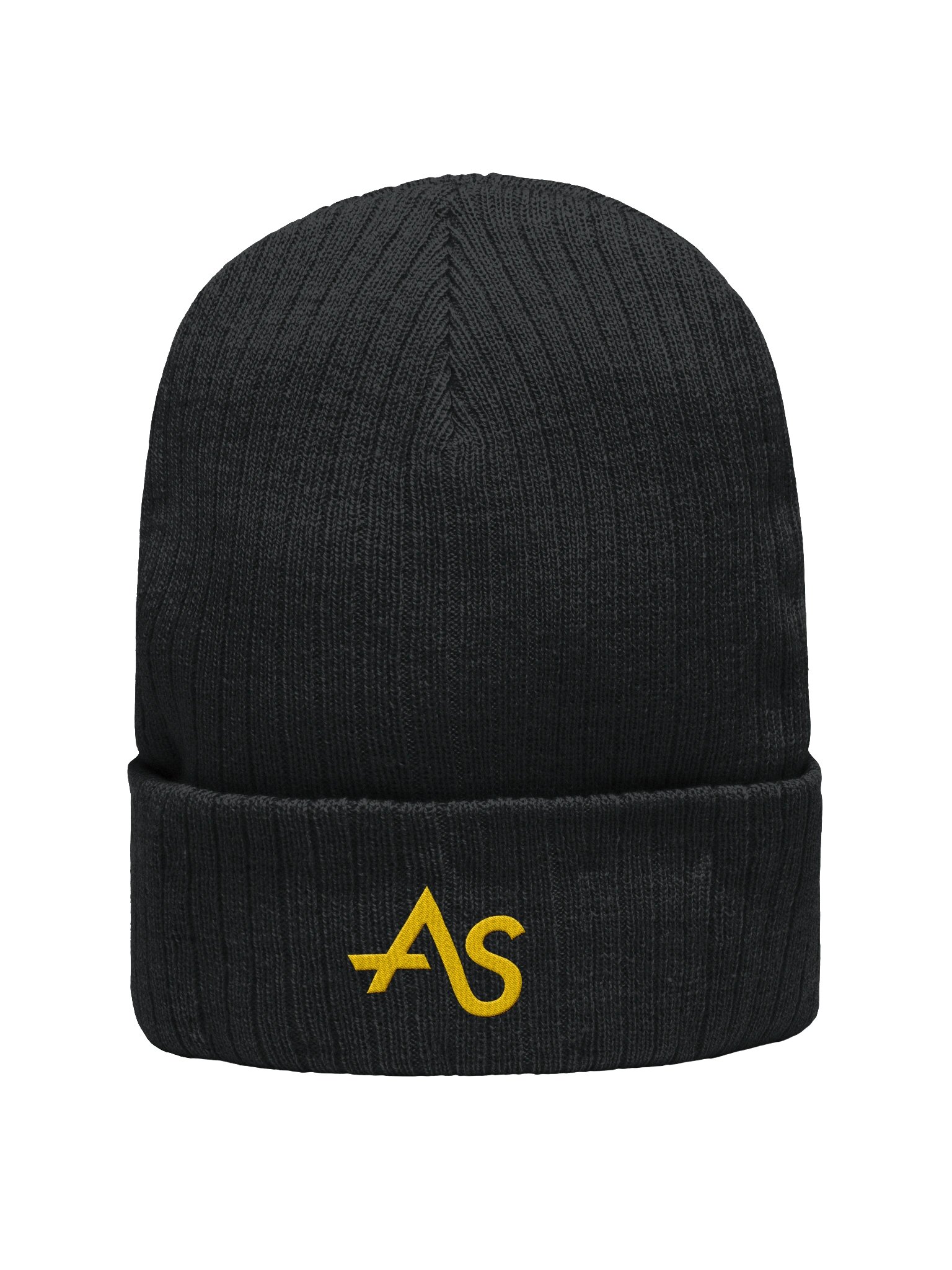 Yellow AS Logo Ribbed Beanie product image (2)