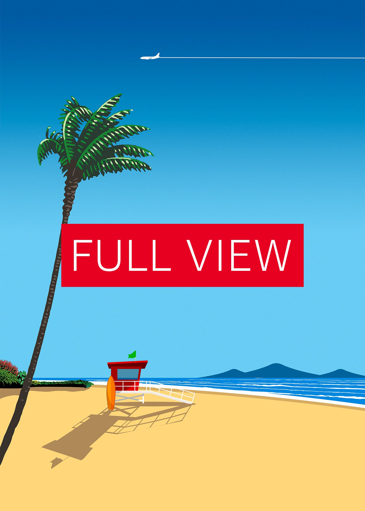 Ibiza, Spain. Serene beach, tropical chillout — City Pop art, retrowave/vaporwave poster, 80s, aesthetic poster, Hiroshi Nagai inspired art product image (3)