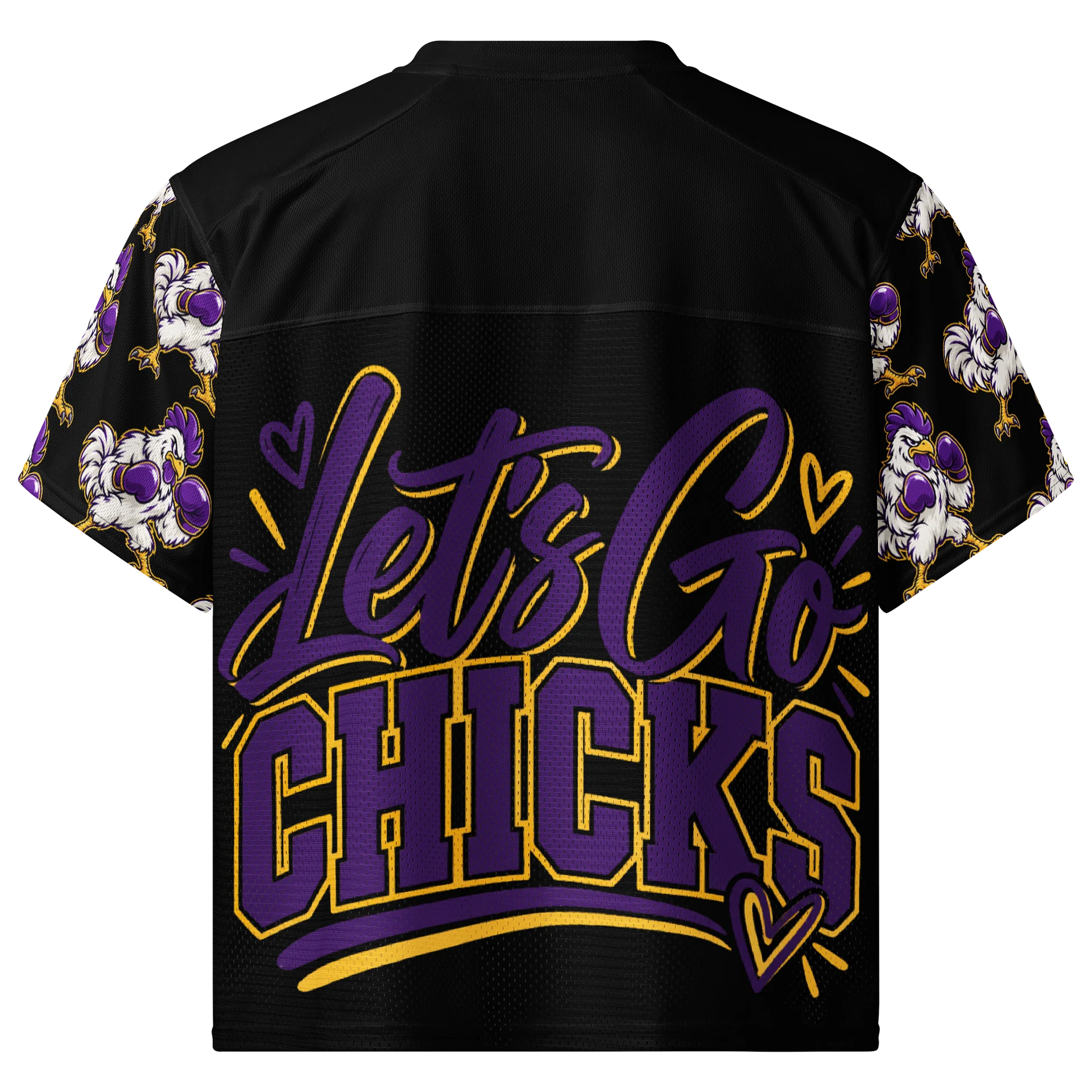 Chickasha Fighting Chicks All-Over Print Football Jersey – Let's Go Chicks! product image (2)