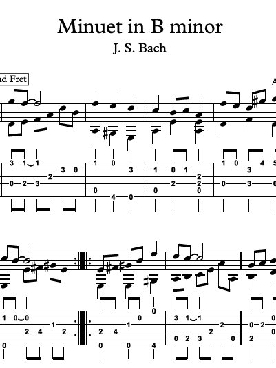 Minuet In B minor by J.S. Bach product image (2)