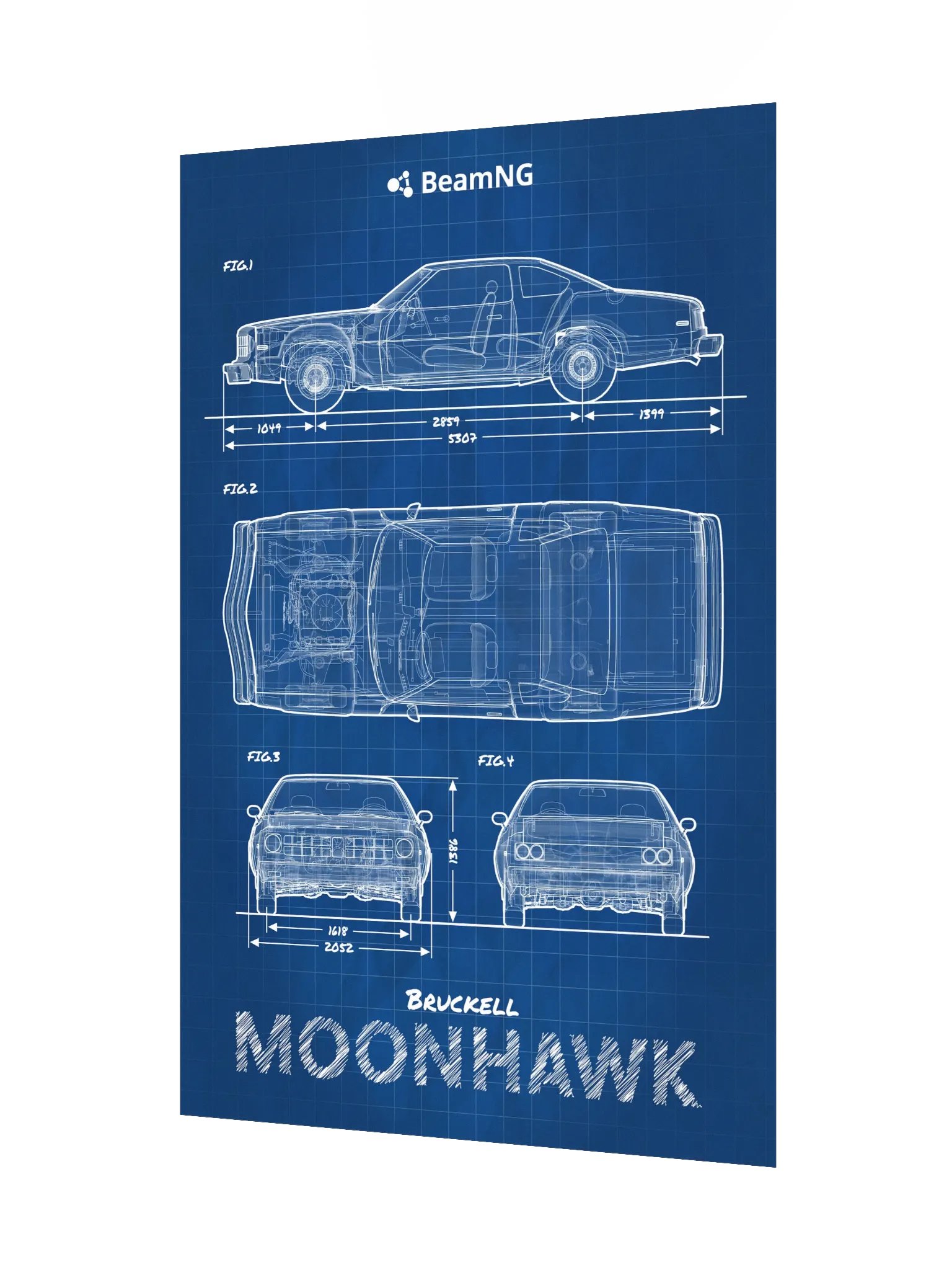 Bruckell Moonhawk Blueprint Poster product image (3)