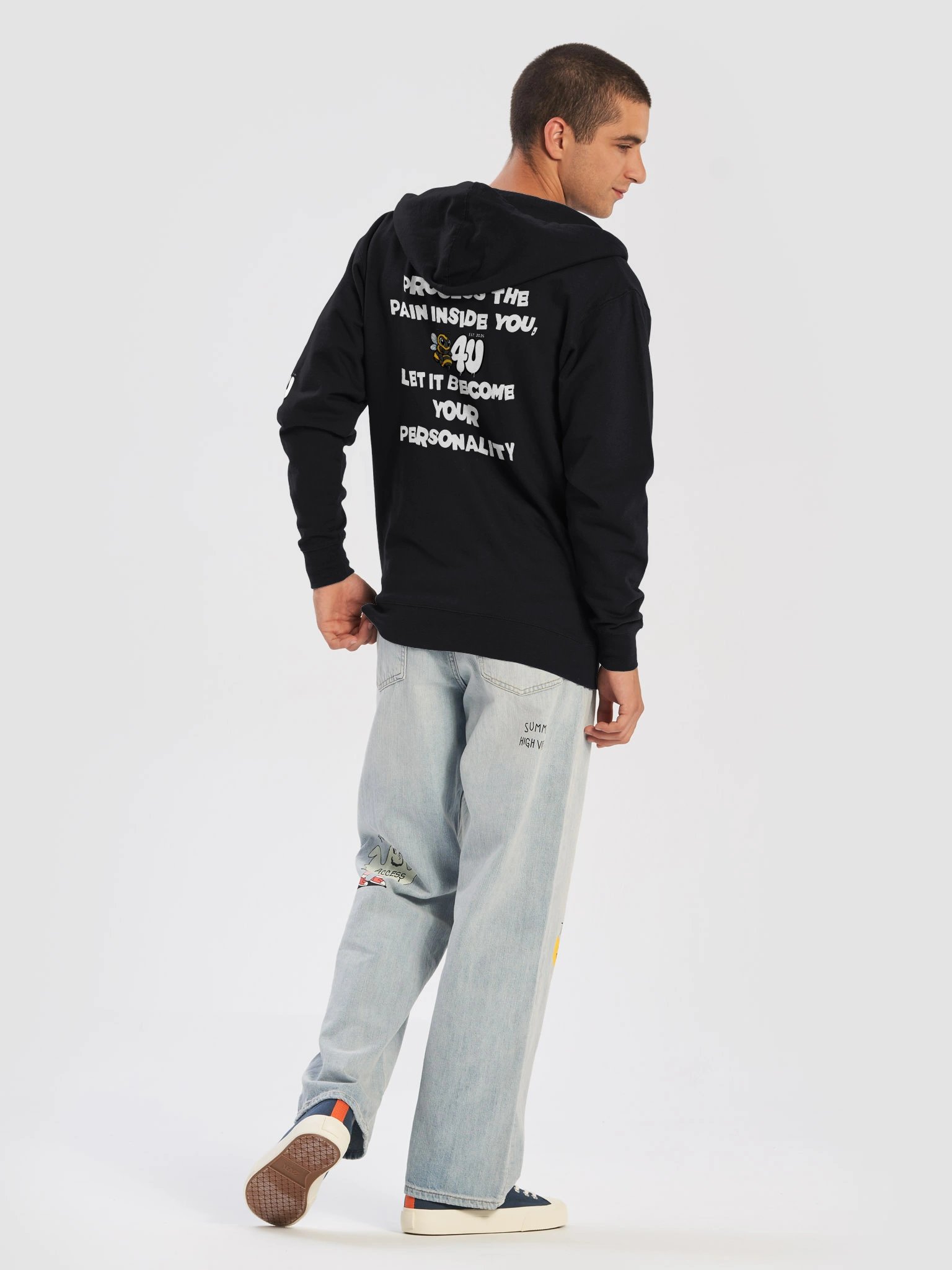 PROCESS THE PAIN FLEECE ZIP-UP HOODIE product image (30)