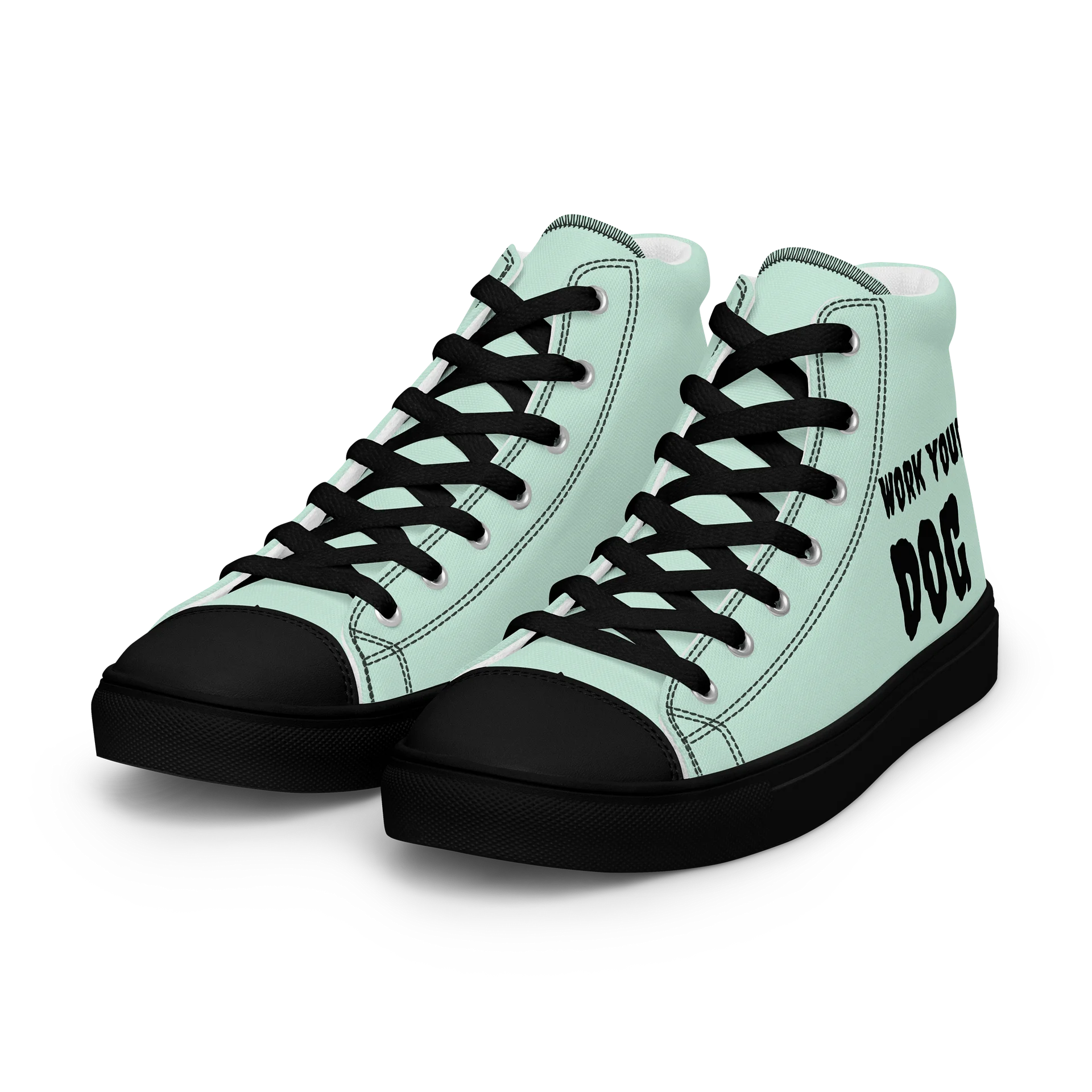WORK YOUR DOG — Retro Graphic Women's High-Top Sneakers product image (6)