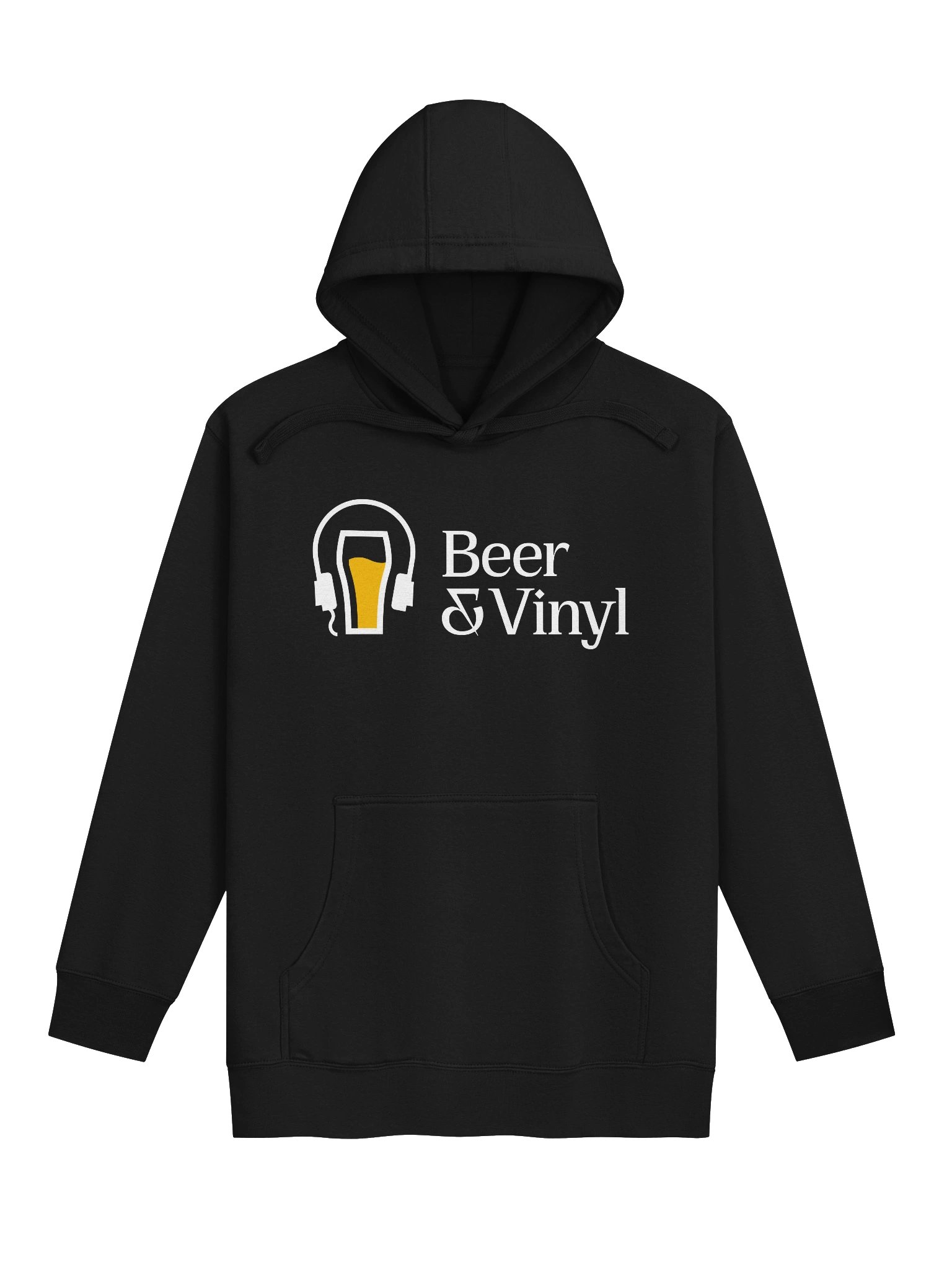 Beer & Vinyl Black Hoodie product image (1)