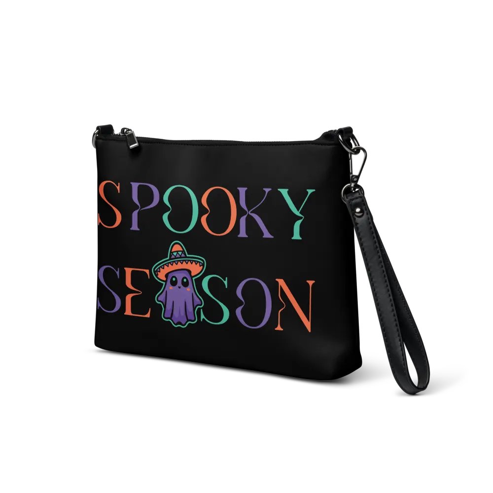 Spooky Season Sombrero Ghost Colorful Flip-Sided Faux Leather Crossbody Bag product image (4)