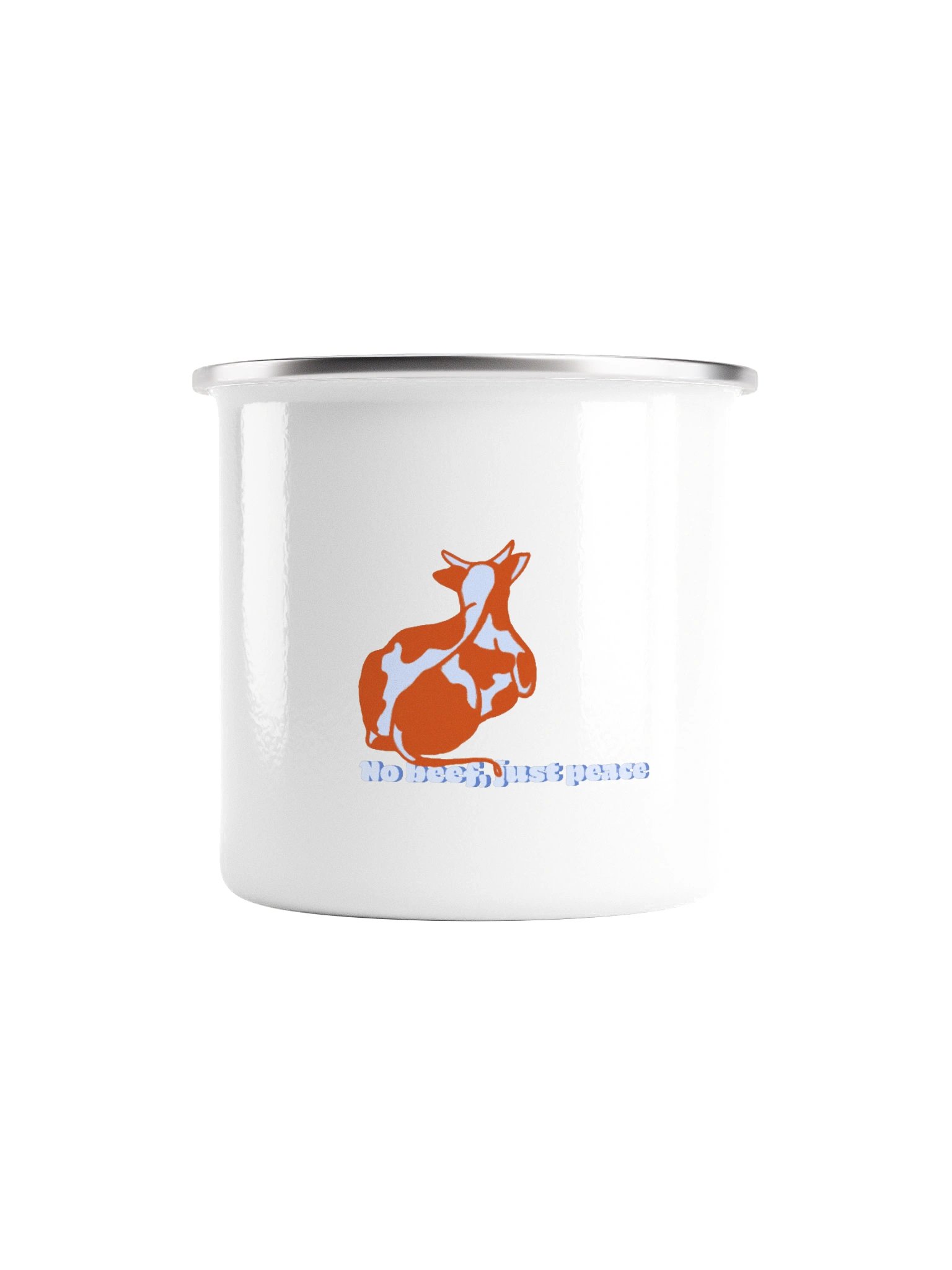 No beef, just peace - Enamel Mug product image (1)