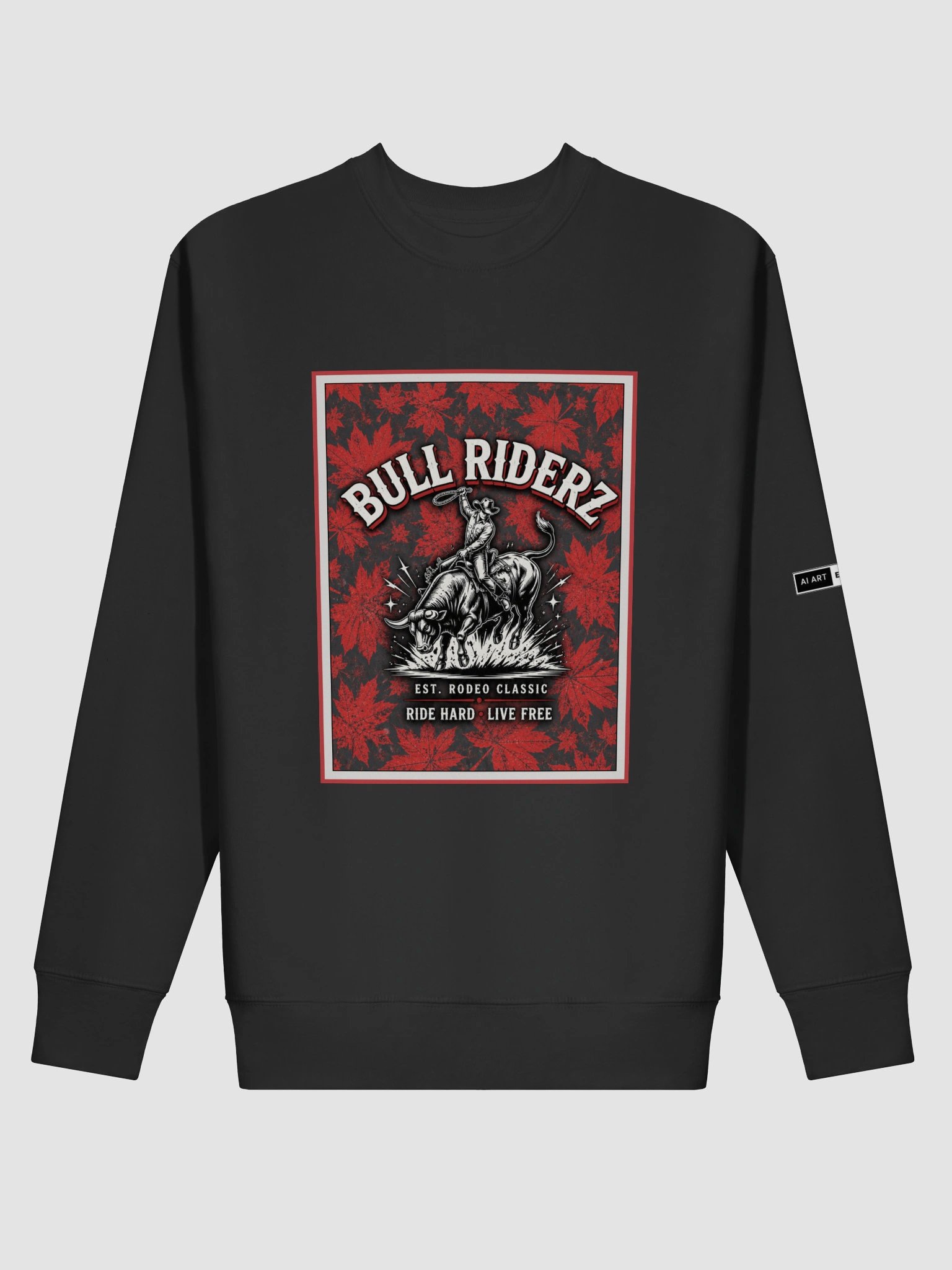 "BULL RIDERZ" premium cotton sweatshirt product image (1)