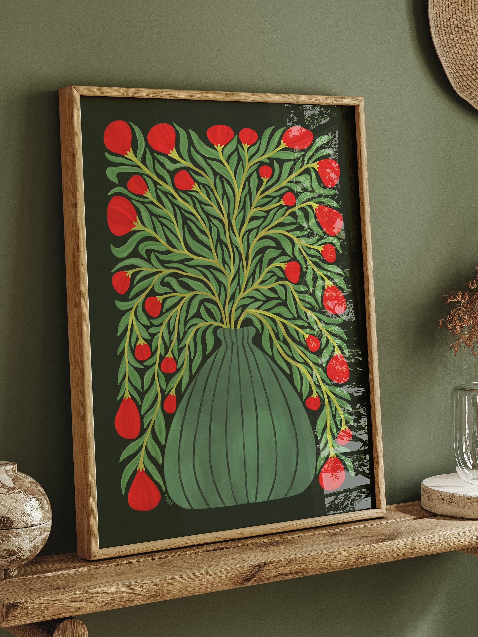Botanical Print, Plant in Vase Art No.3 product image (3)