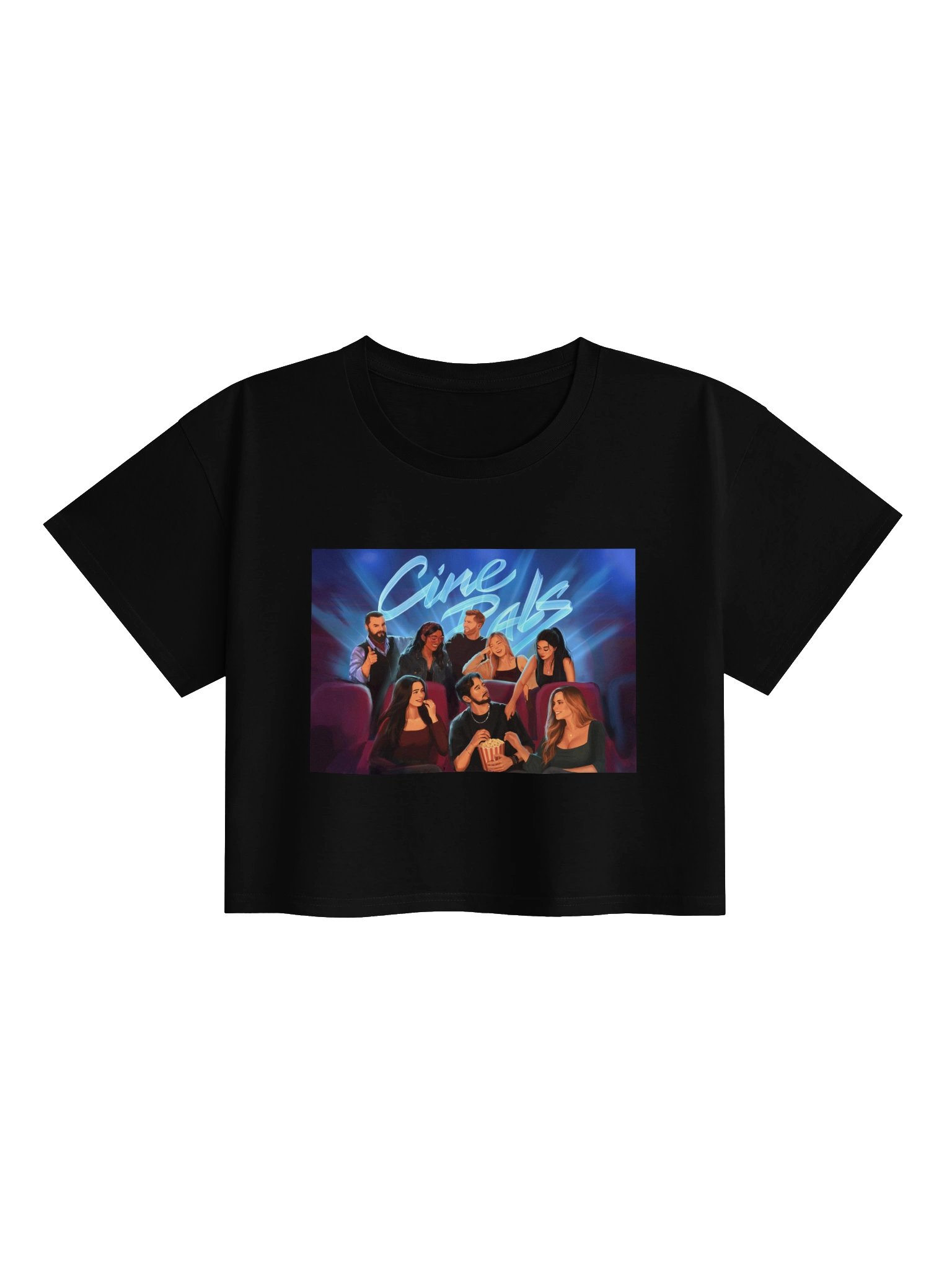 CINEPALS Movie Night Cropped Graphic Tee product image (1)