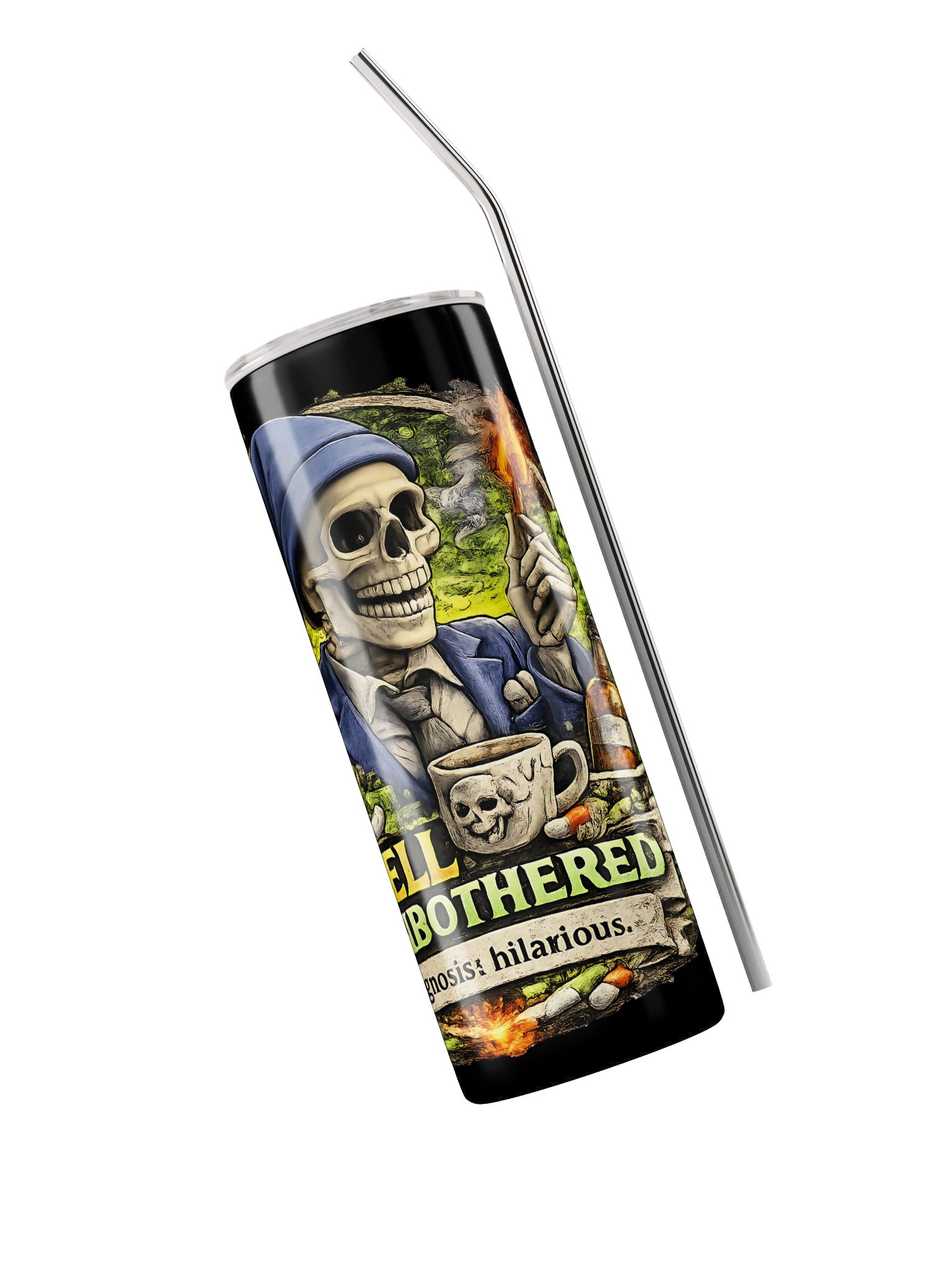 ''Unwell & Unbothered'' Stainless Steel Tumbler product image (5)
