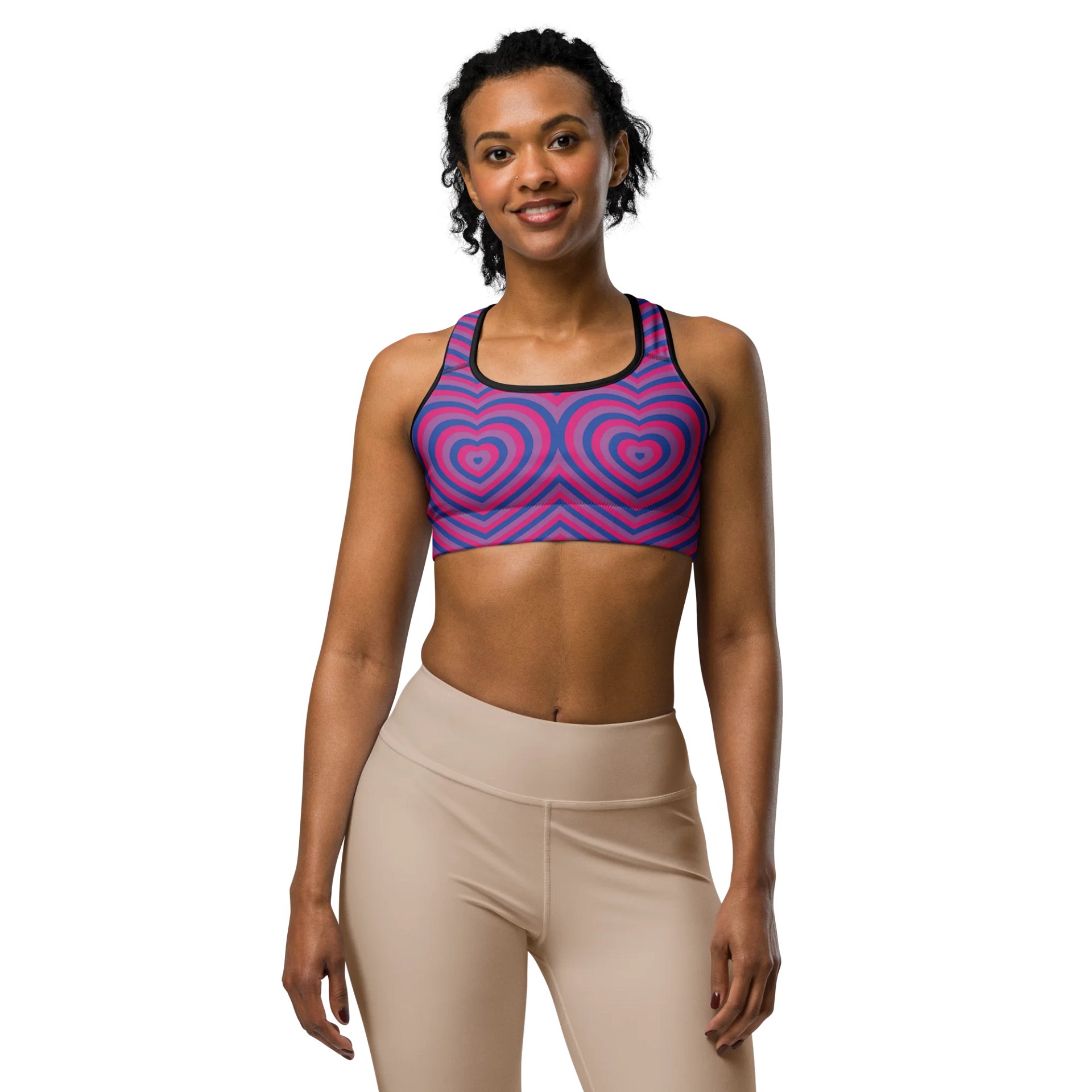 Bisexual Pride Hearts Sports Bra product image (1)