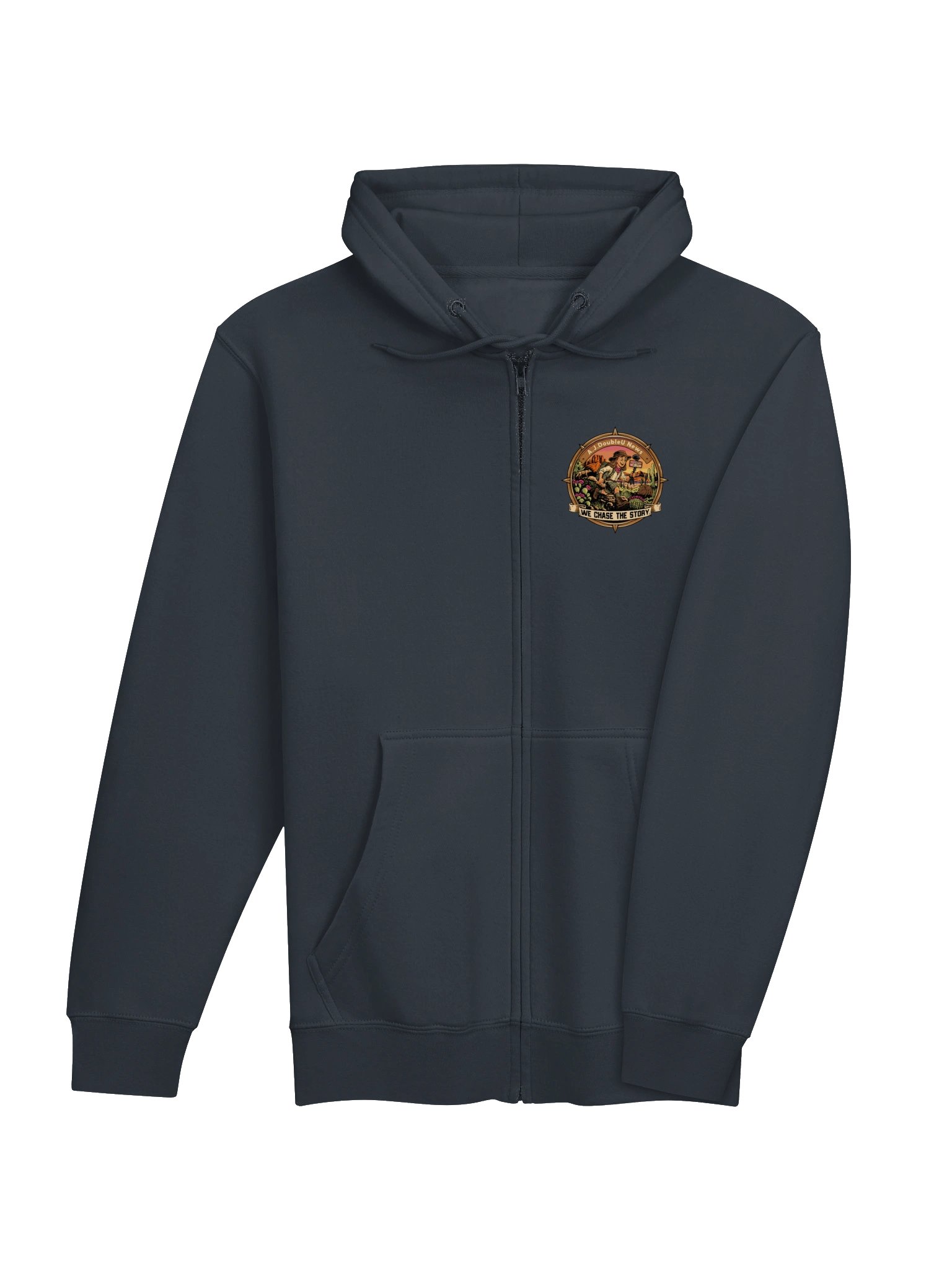 Blue Premium Zip Hoodie - A.J. DoubleU News Desert Story product image (4)