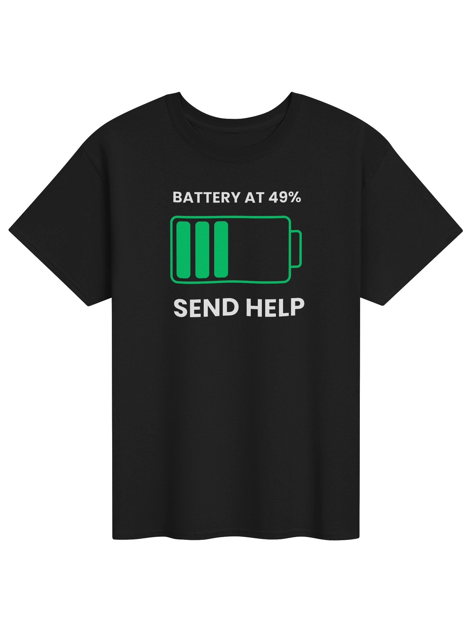 Battery At 49%. Send Help | Heavy Cotton Tee product image (2)