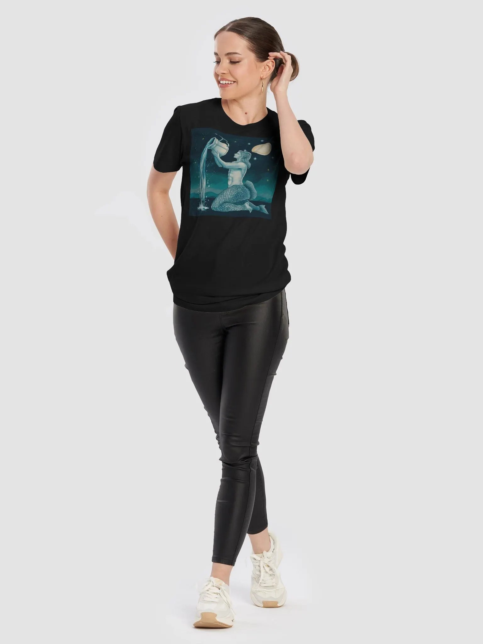 Aquarius Zodiac Unisex Supersoft T-Shirt - Mermaid Water Bearer Design product image (10)
