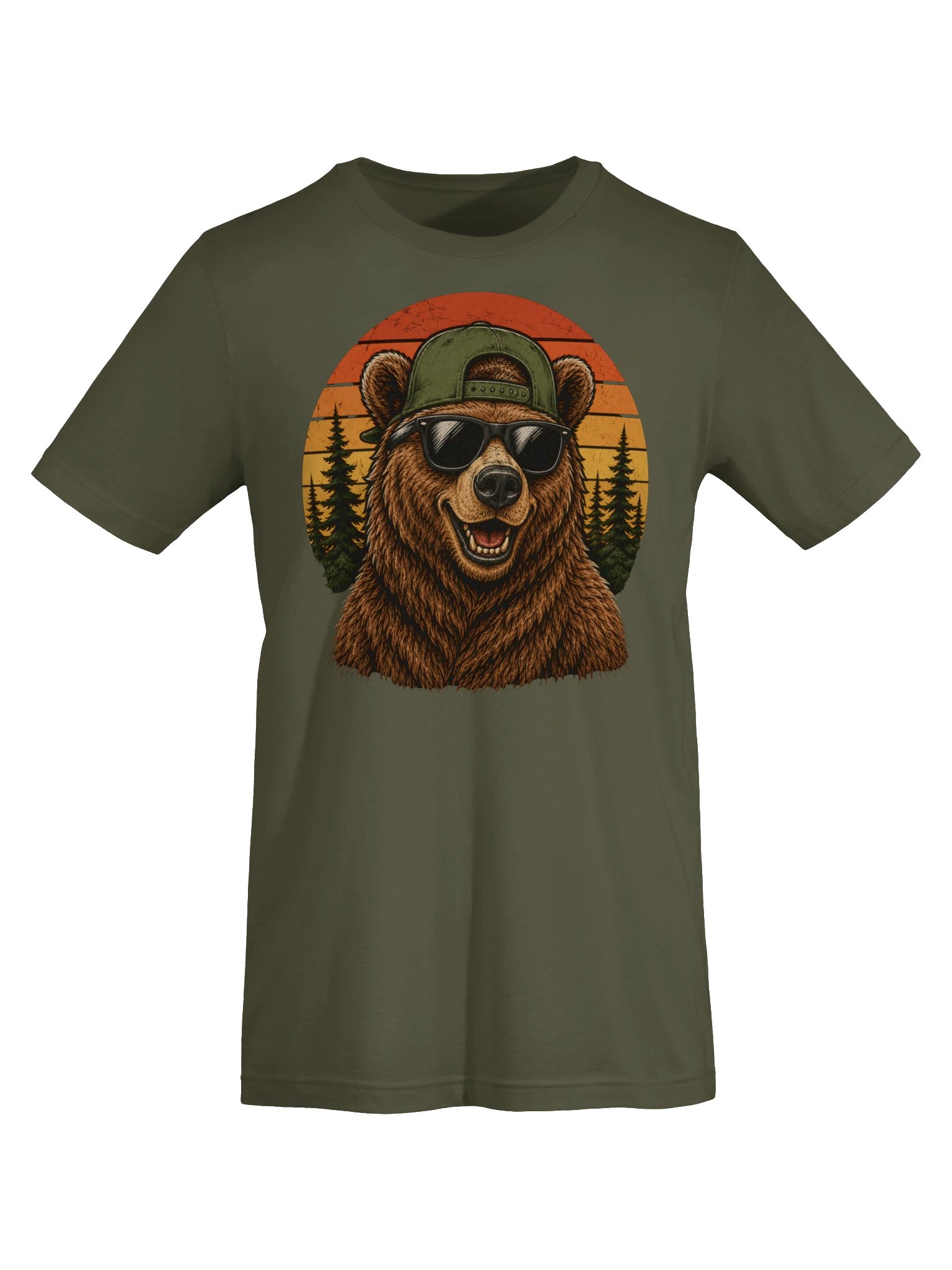 Retro Bear Sunset Hiking Tee product image (15)