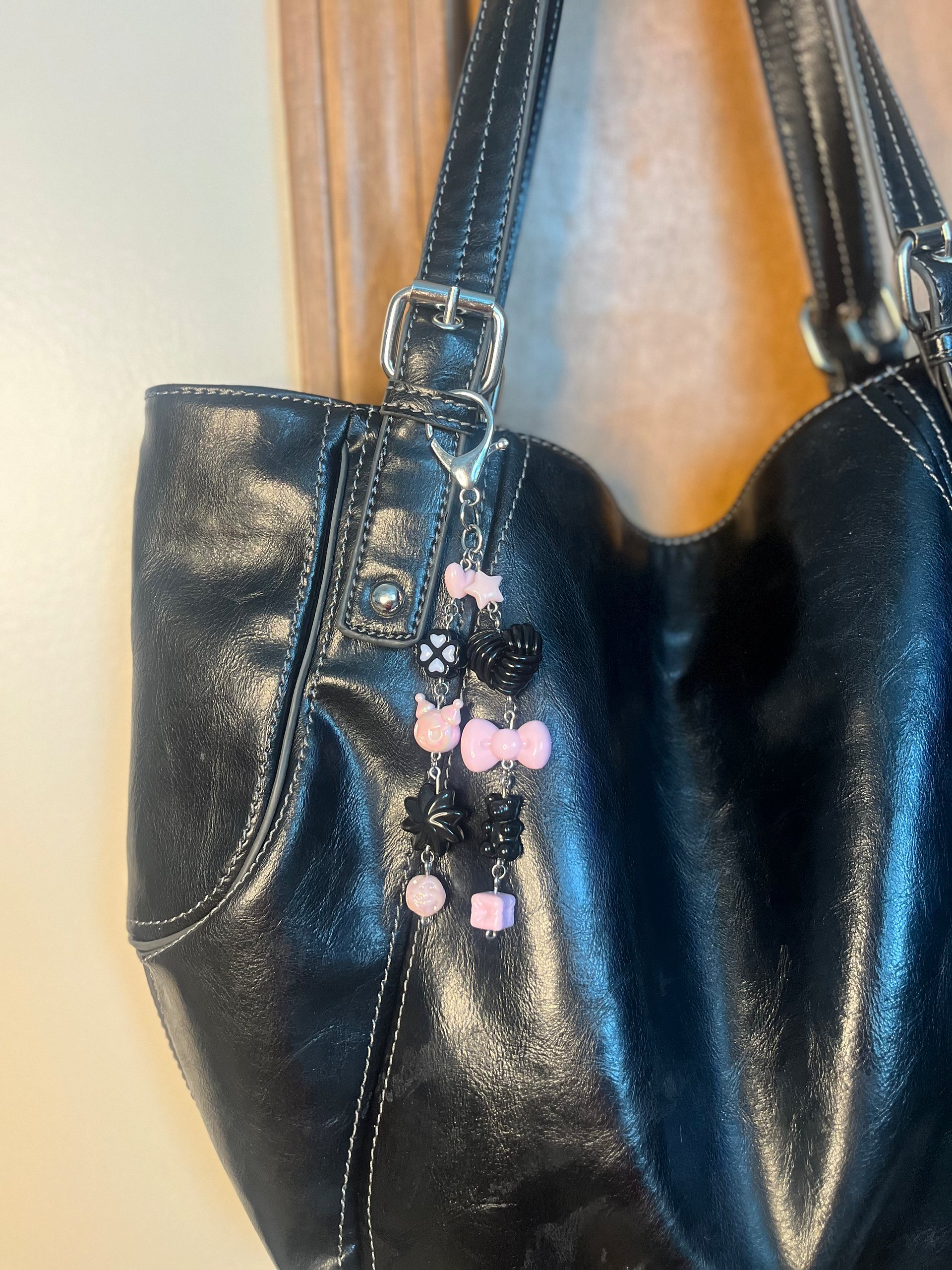 Black + Pink Classic Bag Charm product image (2)