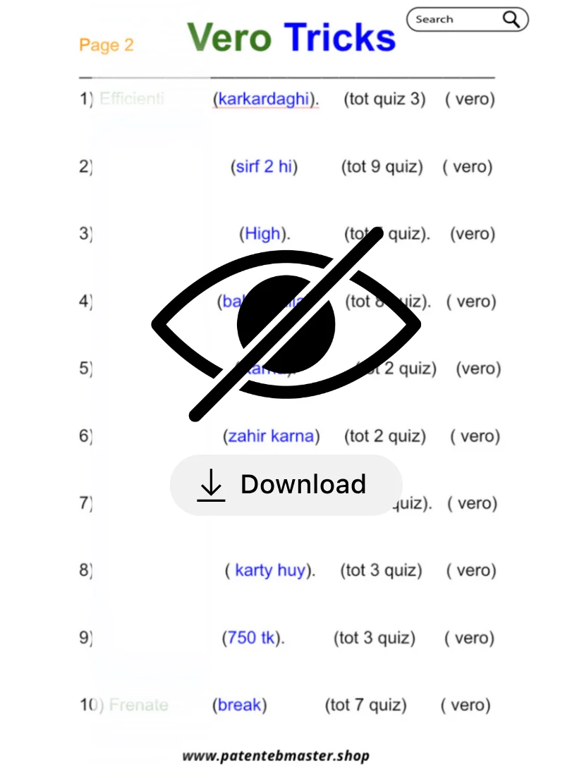 Patente B Tricks Book in Urdu PDF Book - Download Guess Book - Trucchi Patente B in Urdu Book product image (7)