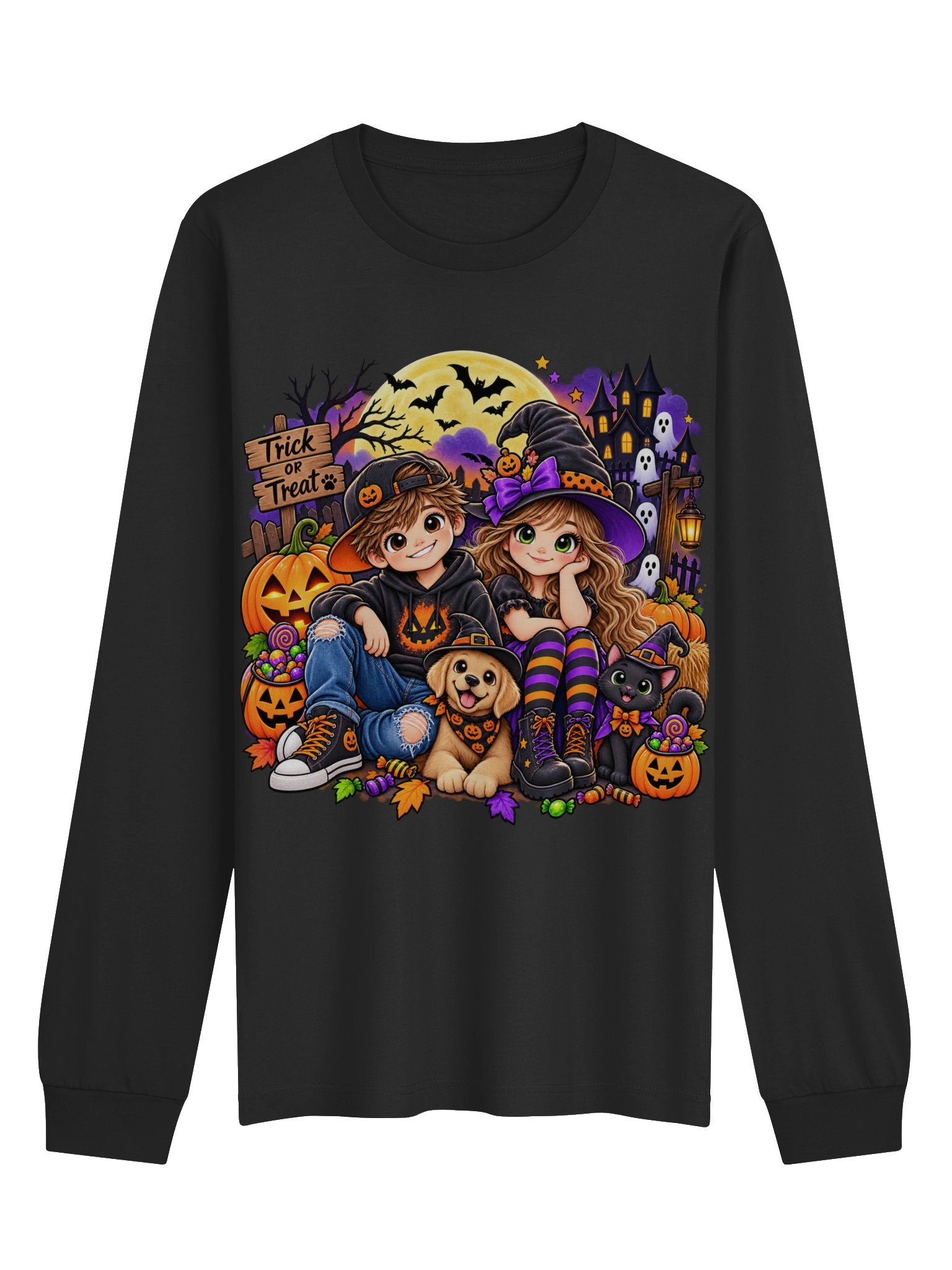 Halloween Friends & Pets Long Sleeve product image (1)