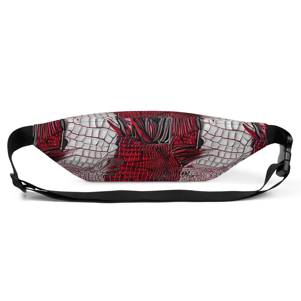 Burgundy, White & Black animal print painted Small Crossbody bag product image (4)