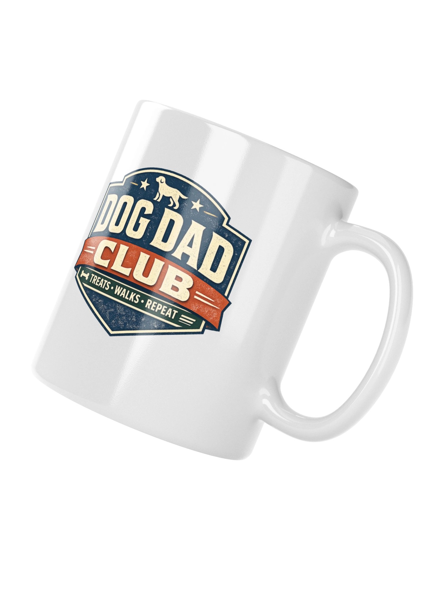 Dog Dad Club Mug – Vintage Dog Dad Coffee Mug | Treats Walks Repeat product image (5)