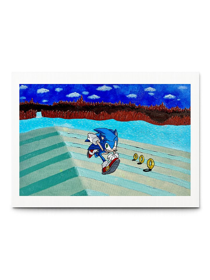 “Mint Green Hill Zone" Art Print product image (1)