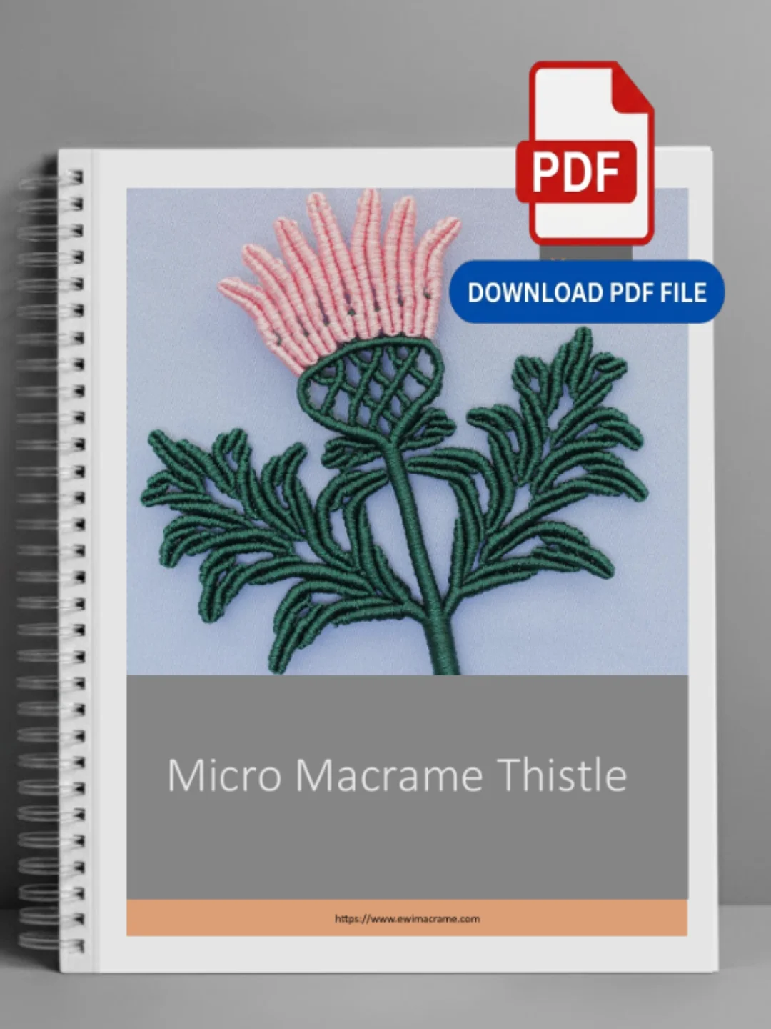 Micro Macrame Thistle – Photo Tutorial product image (1)