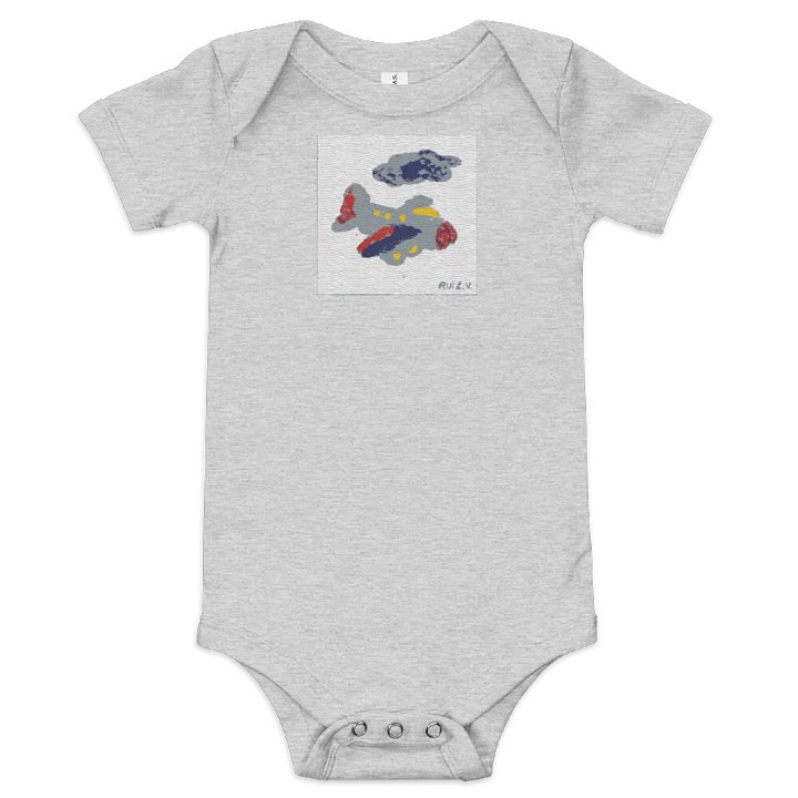 Kid Airplane (Bella+Canvas Baby Short Sleeve One Piece) product image (10)