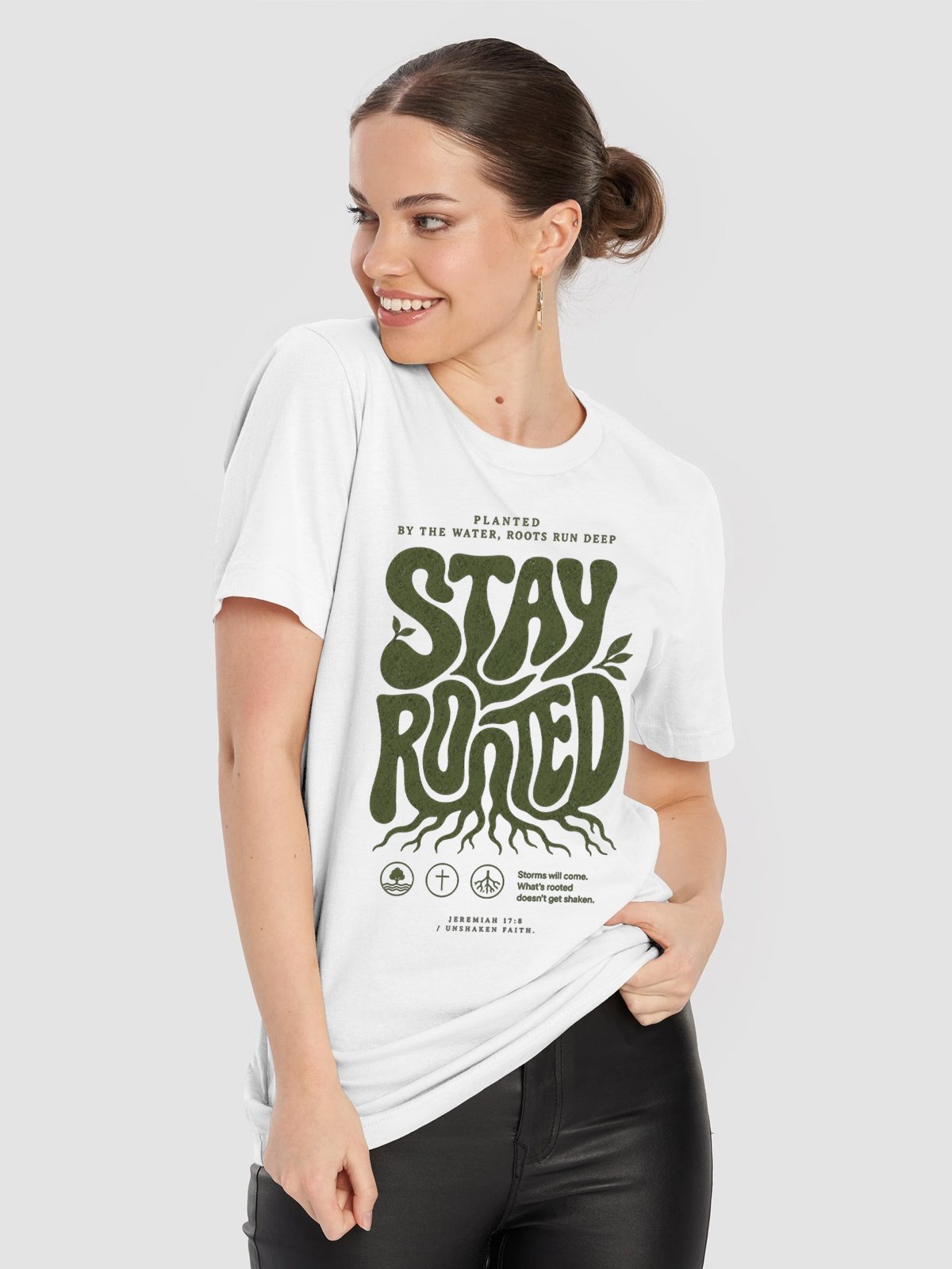 Stay Rooted Faith Christian graphic T-Shirt product image (4)