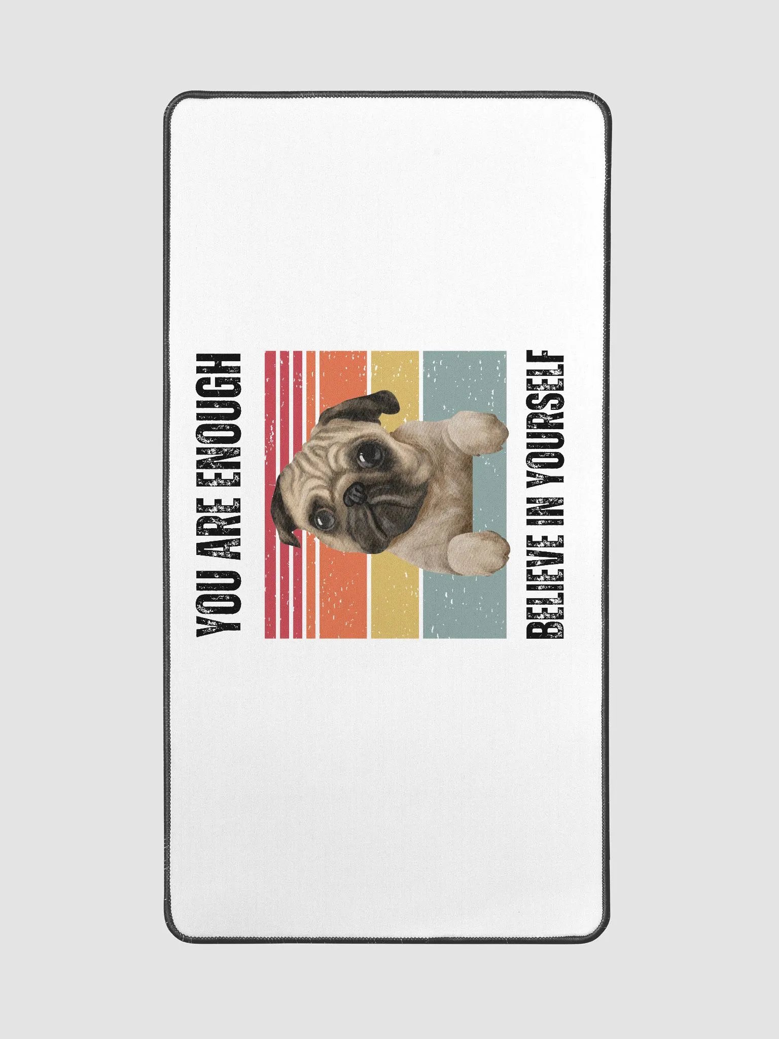 Curious Pug Desk Mat product image (2)