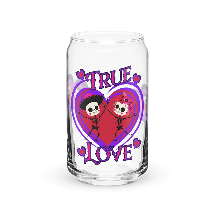 True Love Cute Skull Couple Glass product image (2)